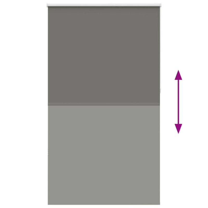 vidaXL rullo žalūzija pelēks 125x210 cm auduma platums 121,6 cm