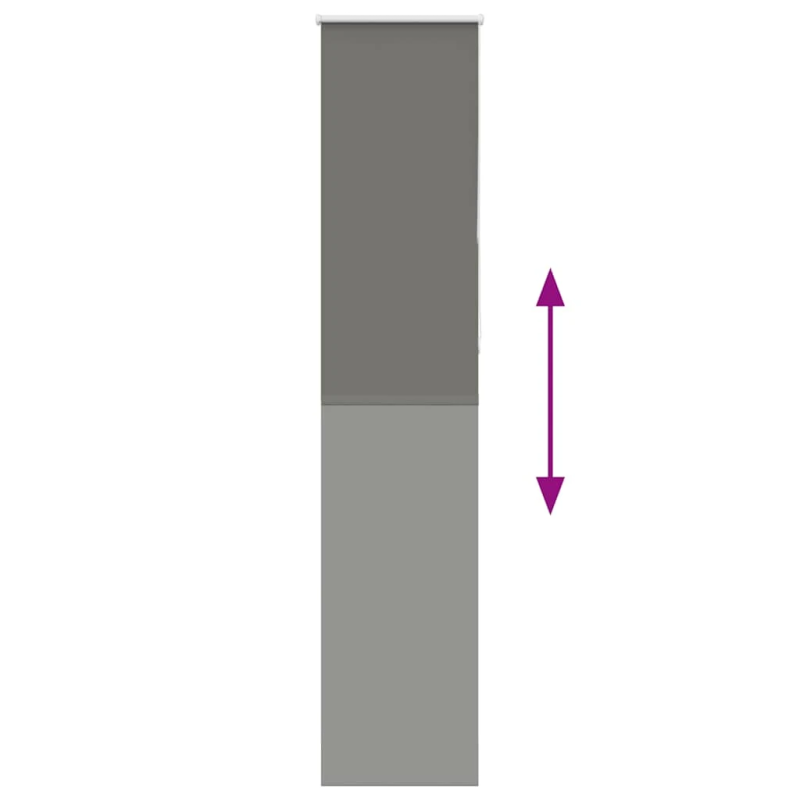 vidaXL Rullo žalūzija Blackout pelēks 45x230 cm Auduma platums 40,7 cm