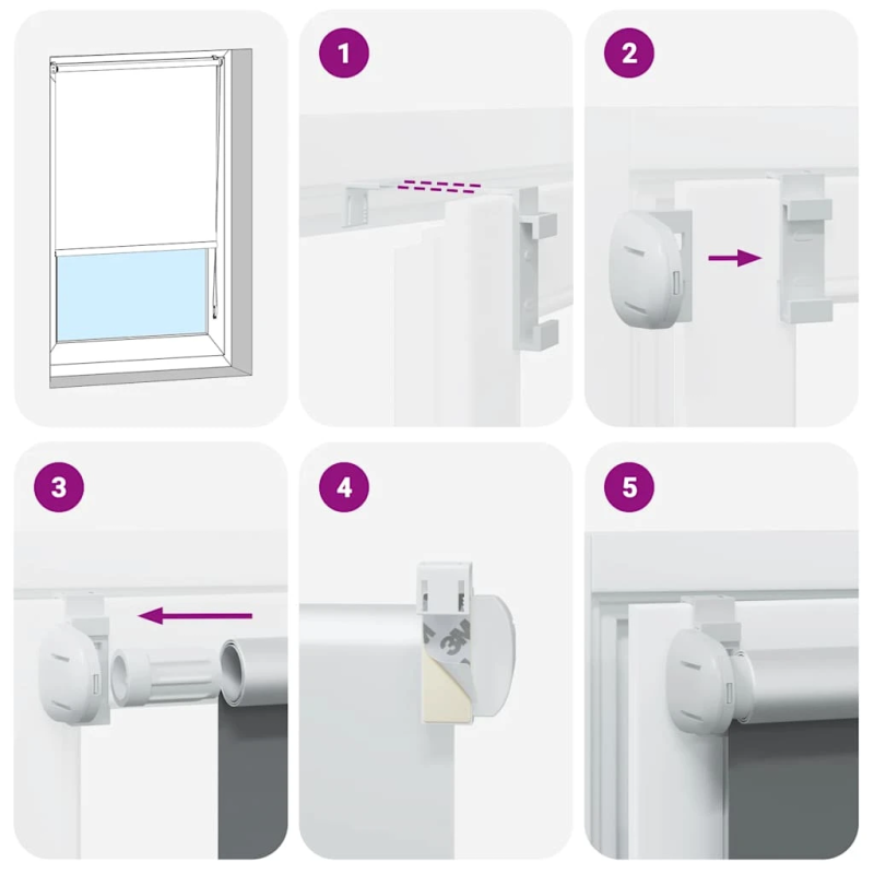 vidaXL rullo žalūzija pelēks 85x230cm auduma platums 80,7cm poliesters