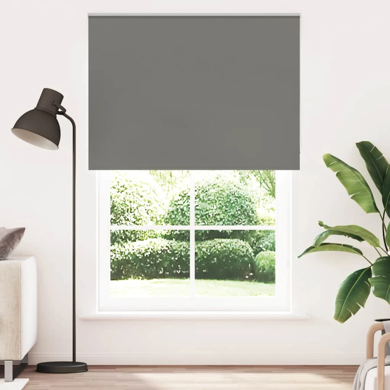 vidaXL Rullo žalūzija Blackout pelēks 160x230cm Auduma platums 156,6cm