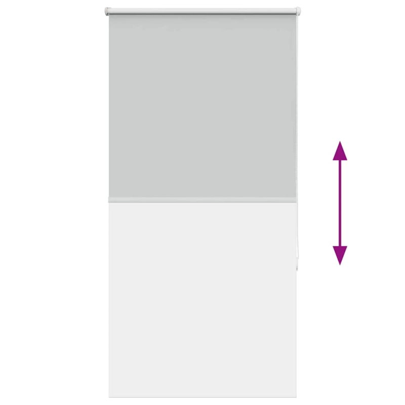 vidaXL rullo žalūzija gaiši pelēks 80x130cm auduma platums 75,7cm