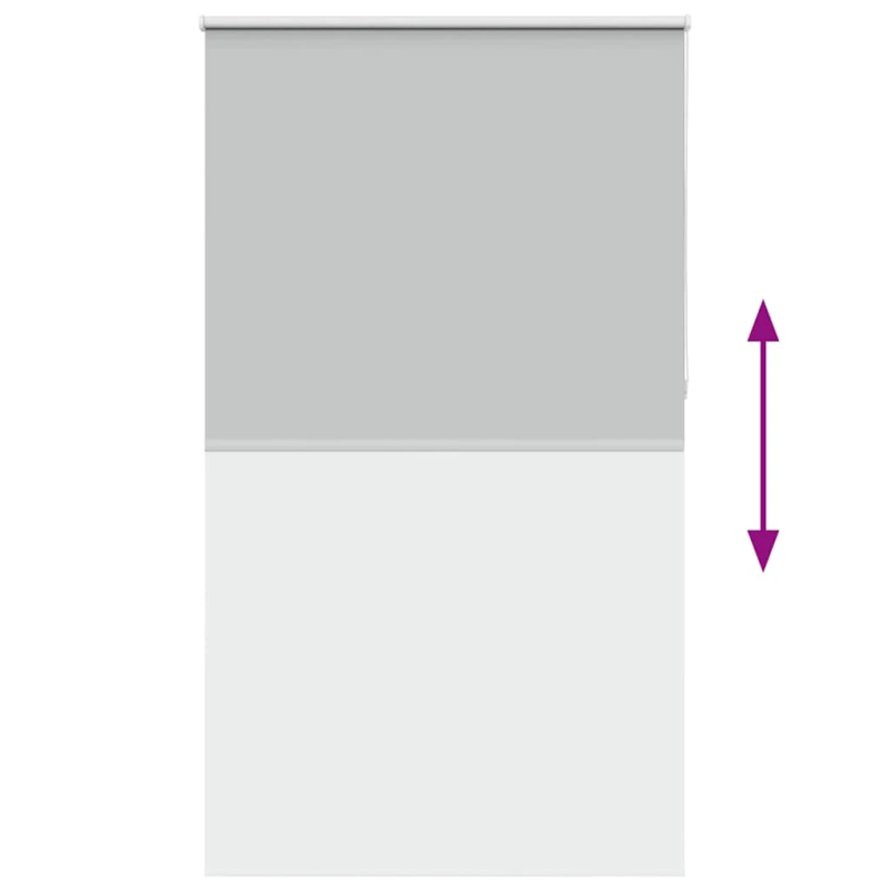 vidaXL rullo žalūzija gaiši pelēks 125x210 cm auduma platums 121,6 cm