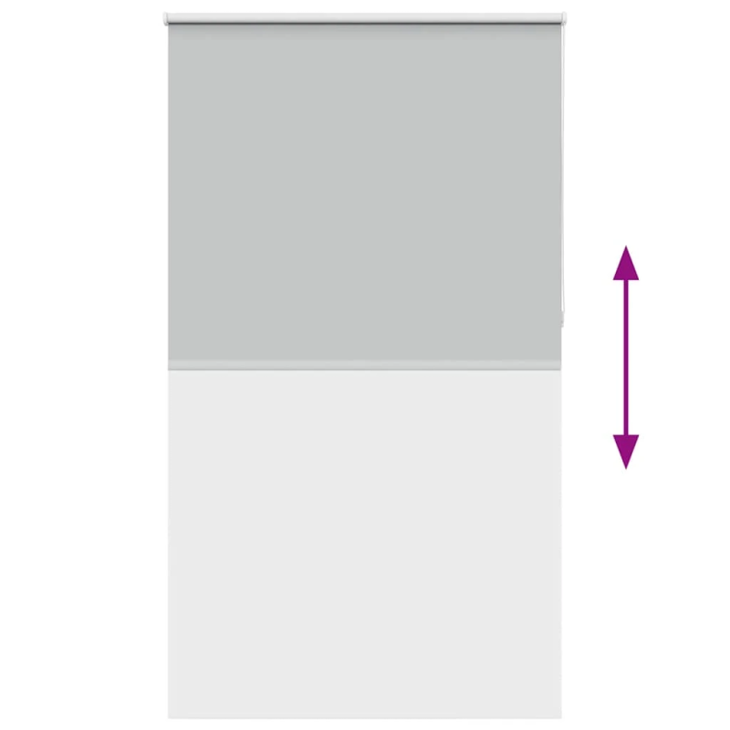 vidaXL Rullo žalūzija gaiši pelēks 135x230 cm auduma platums 131,6 cm