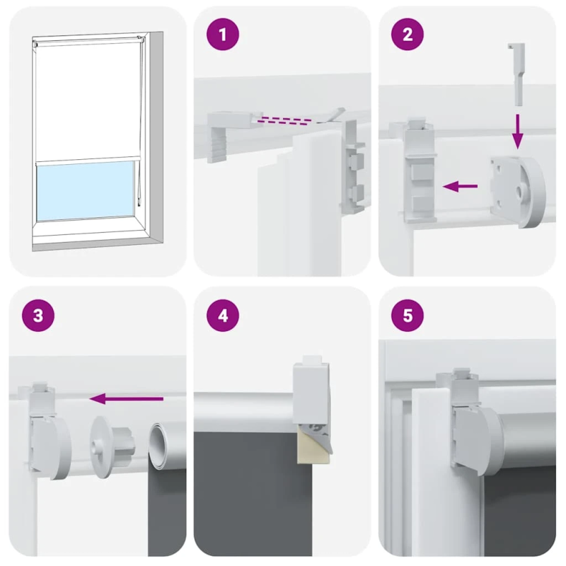 vidaXL Rullo žalūzija gaiši pelēks 155x230 cm auduma platums 151,6 cm