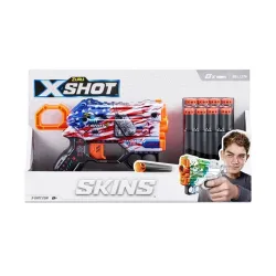 Игрушечный пистолет с пулями XSHOT Skins Menace 36515 ,цвет-дизайн выбирается случайным образом,