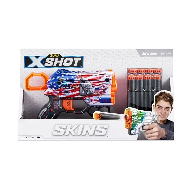 Žaislinis šautuvas su kulkomis XSHOT Skins Menace 36515 ,spalva-dizainas parenkami atsitiktine tvarka,