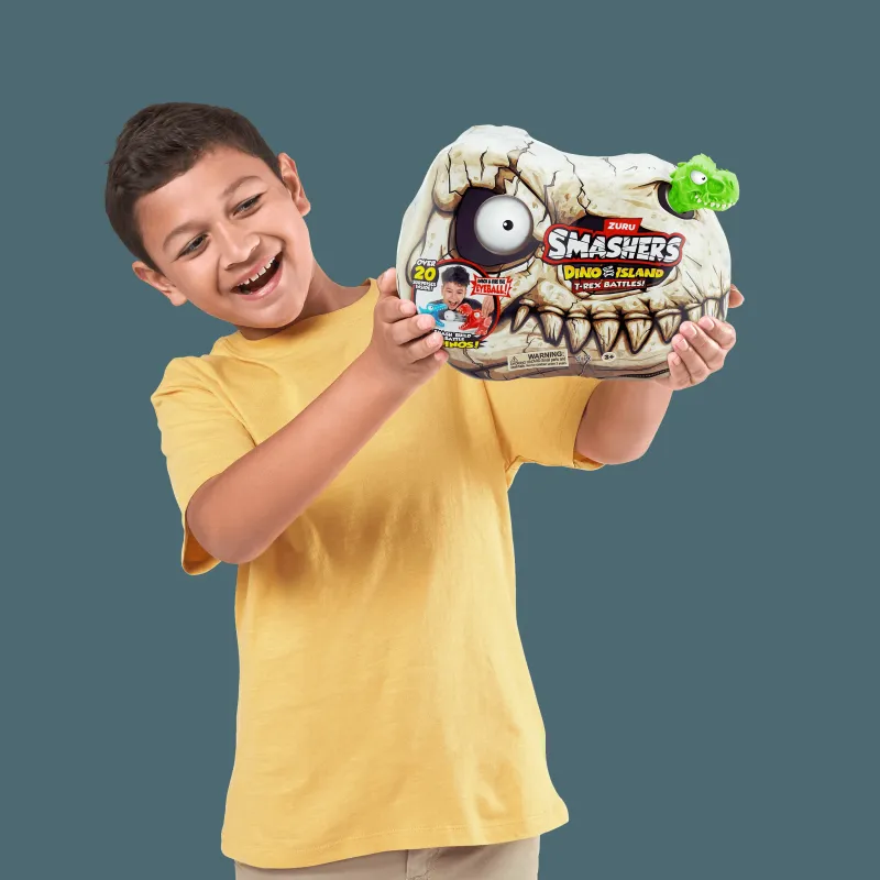 SMASHERS Dinozauru rotaļu pārsteigumu komplekts T-Rex Battle