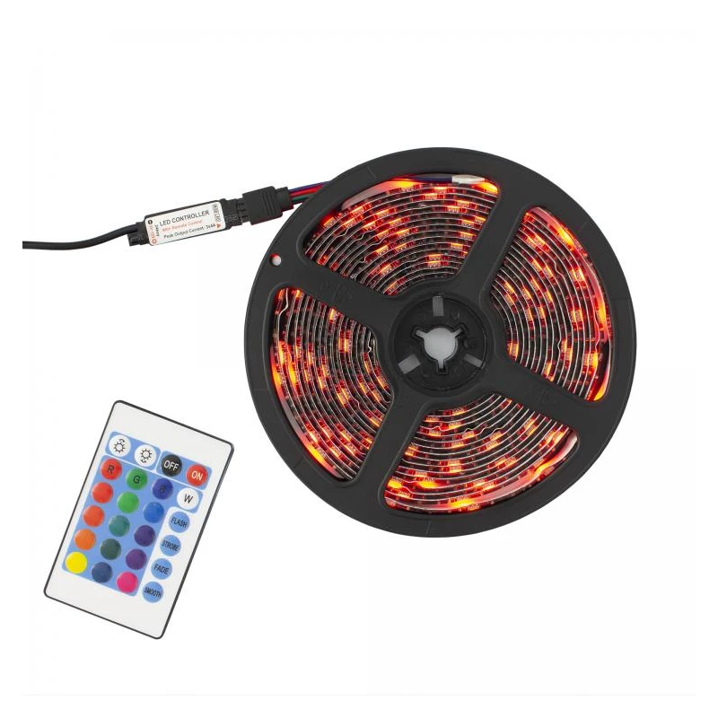 Led lente tv+pults whiteshark 5m rgb usb
