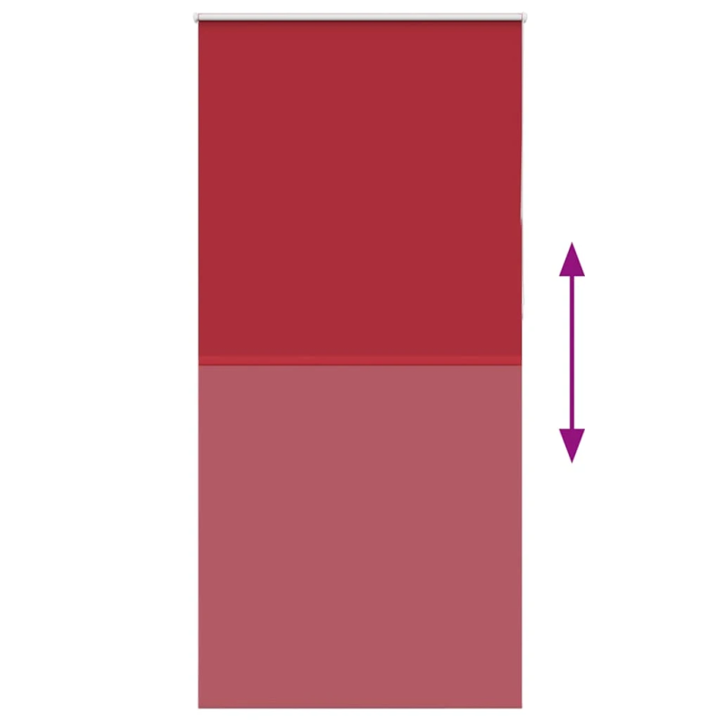 vidaXL rullo žalūzija sarkans 100x230 cm auduma platums 95,7 cm