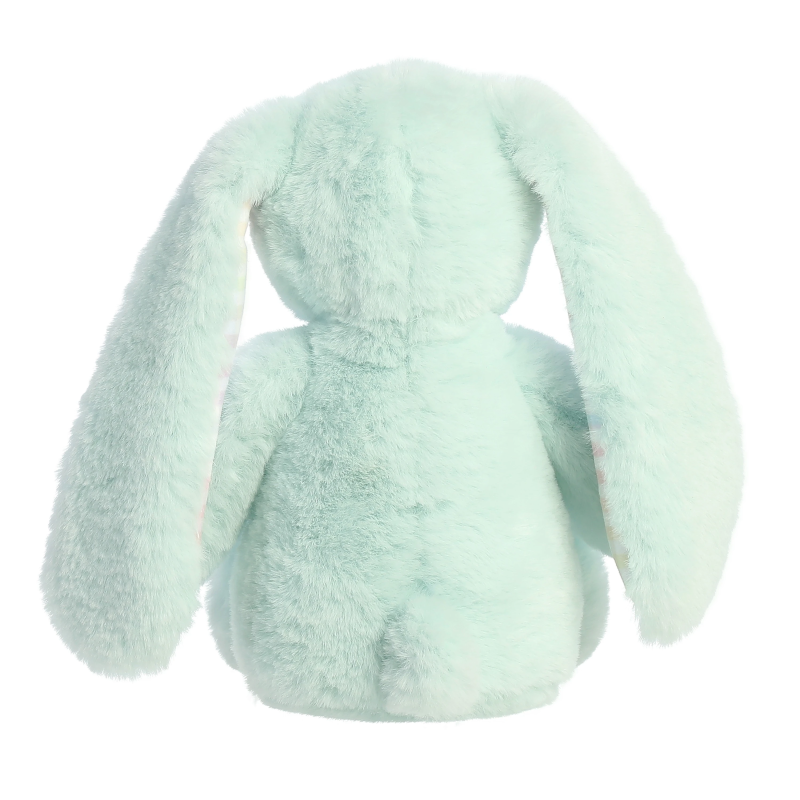 AURORA Rainbow Gingham Bunnies Plīša piparmētru zaļš trusis, 18 cm