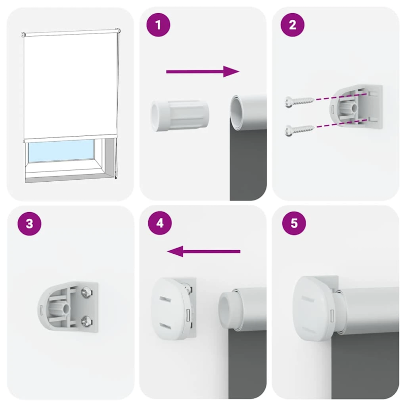 vidaXL rullo žalūzija balta 50x230 cm auduma platums 45,7cm poliesters