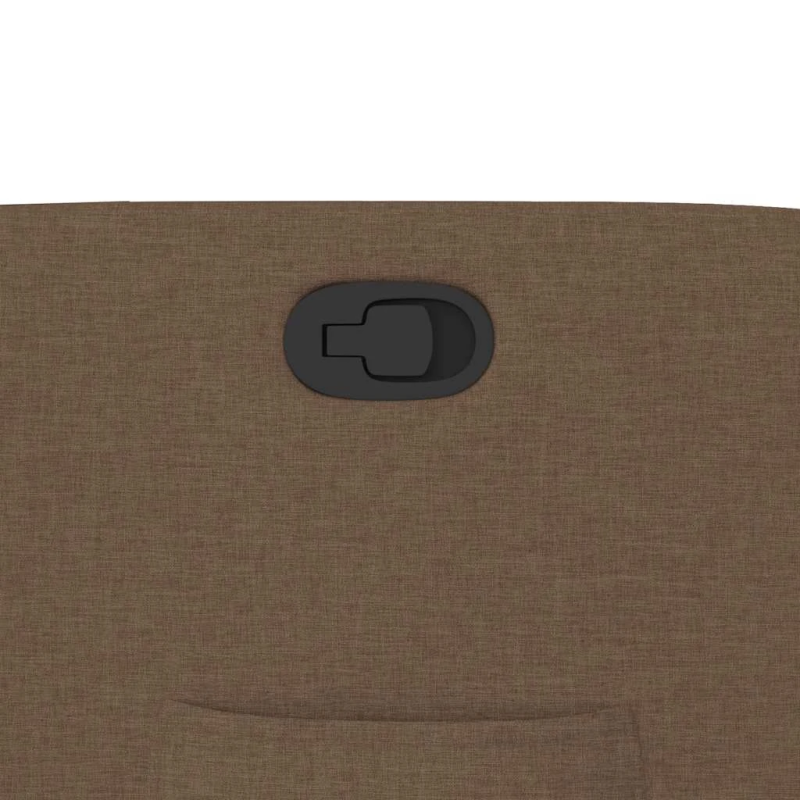 vidaXL atpūtas krēsls, atgāžams, brūns audums