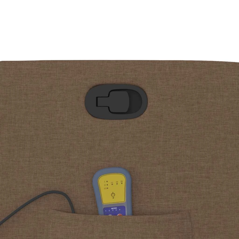 vidaXL masāžas krēsls, atgāžams, brūns audums