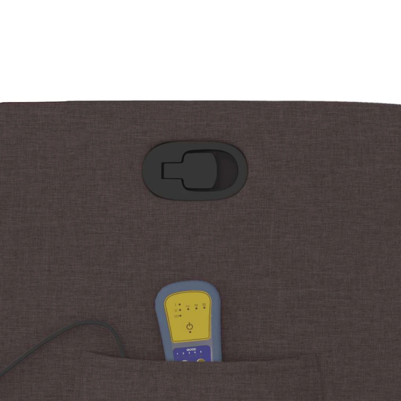 vidaXL masāžas krēsls, atgāžams, tumši brūns audums