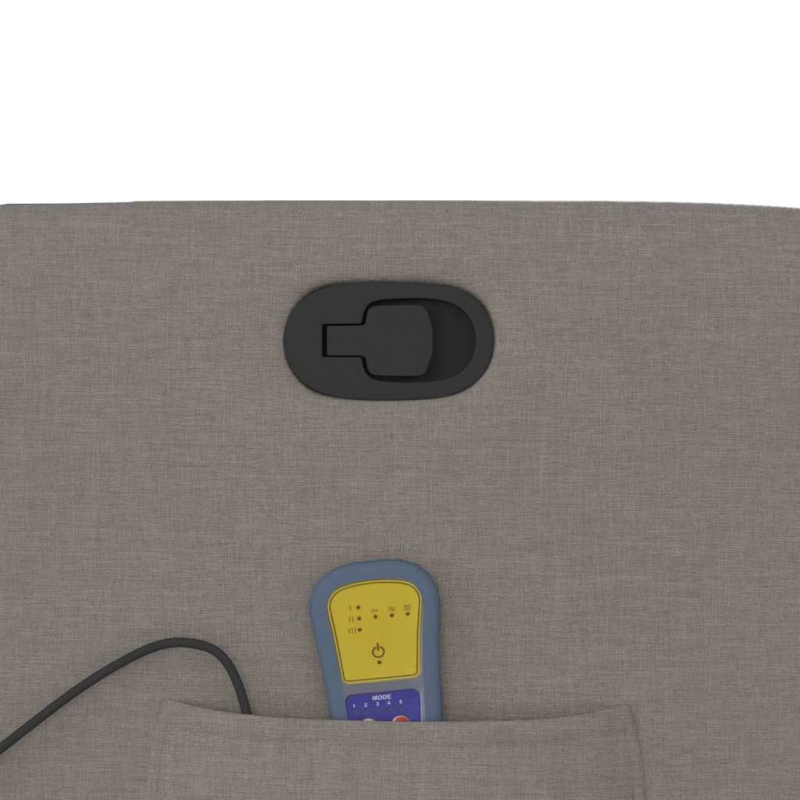 vidaXL masāžas krēsls, atgāžams, pelēkbrūns audums