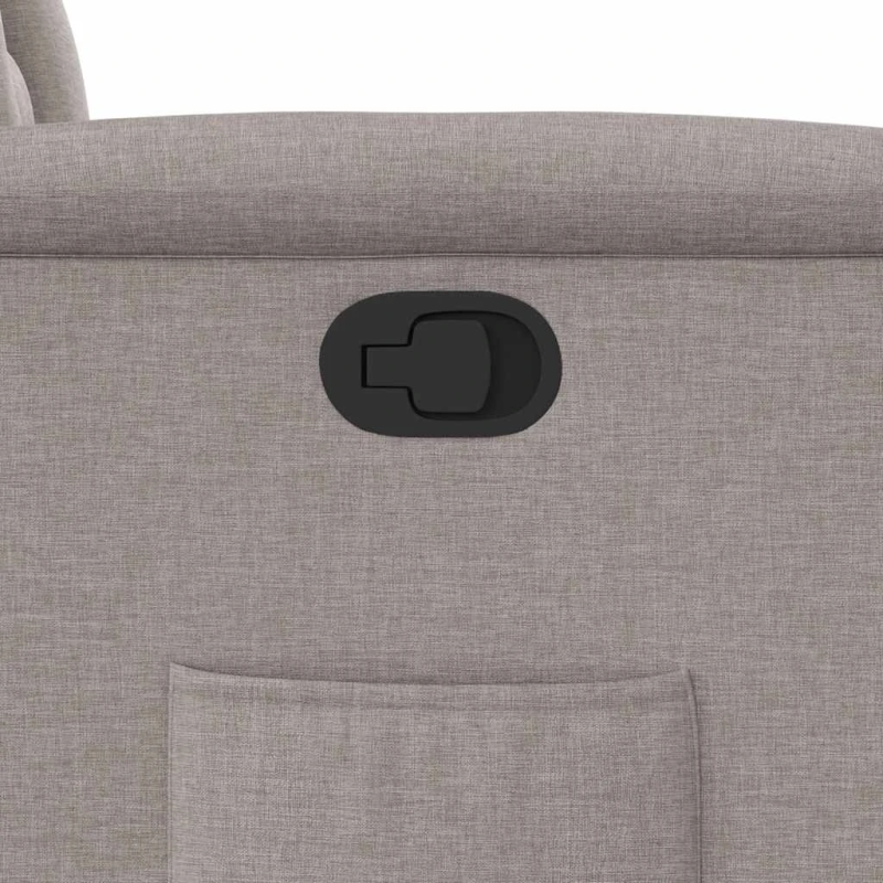 vidaXL atpūtas krēsls, atgāžams, pelēkbrūns audums