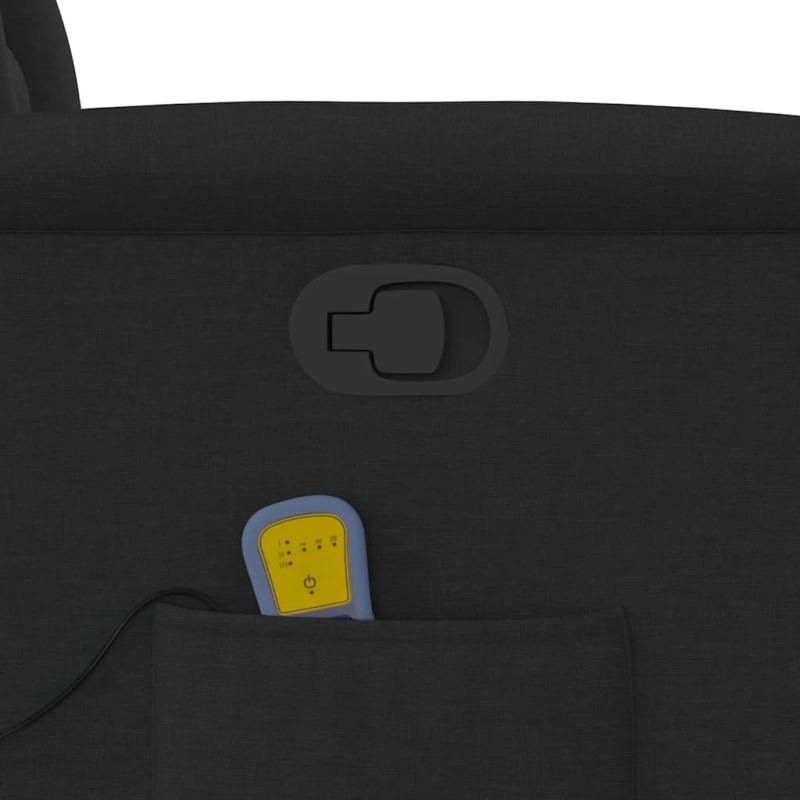 vidaXL masāžas krēsls, atgāžams, melns audums