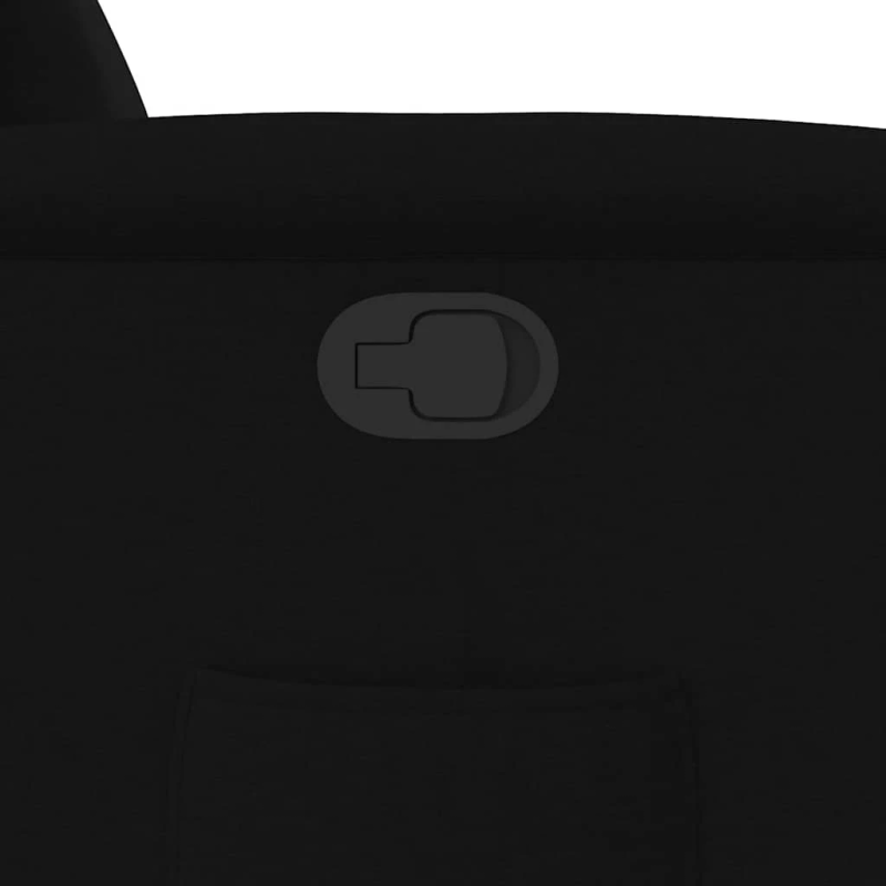 vidaXL atpūtas krēsls, atgāžams, melns audums