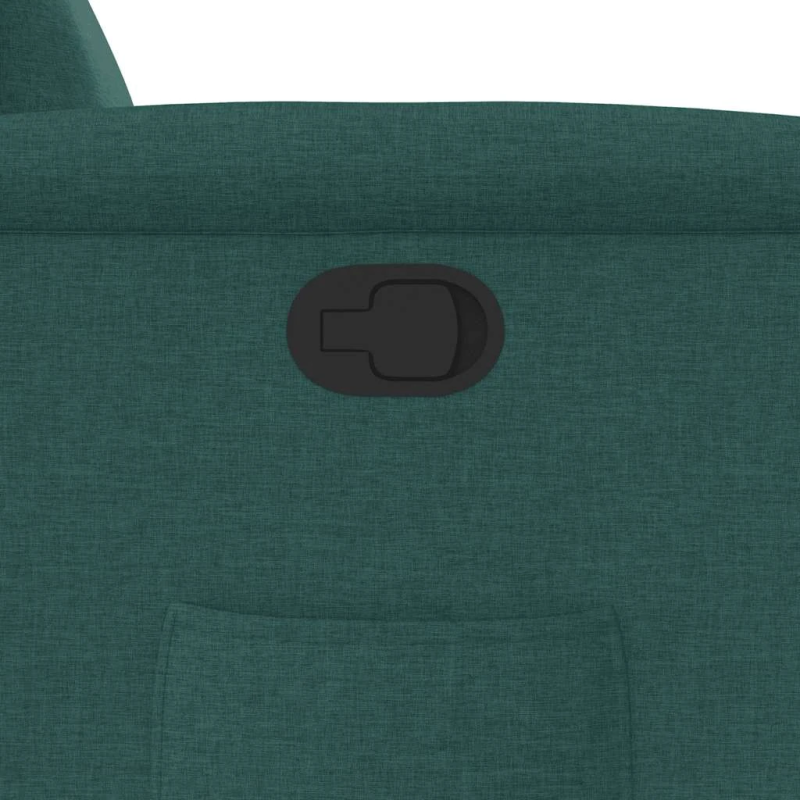 vidaXL atpūtas krēsls, atgāžams, tumši zaļš audums