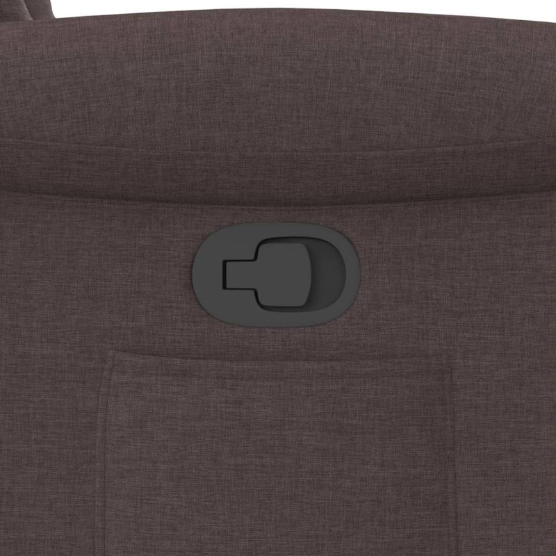 vidaXL atpūtas krēsls, atgāžams, tumši brūns audums