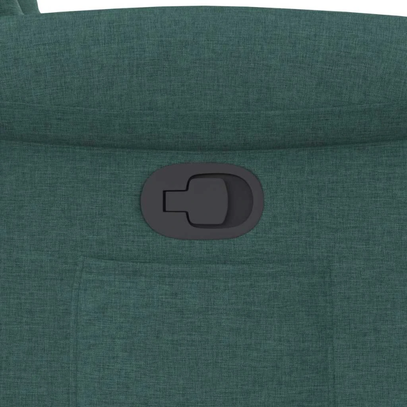 vidaXL atpūtas krēsls, atgāžams, tumši zaļš audums