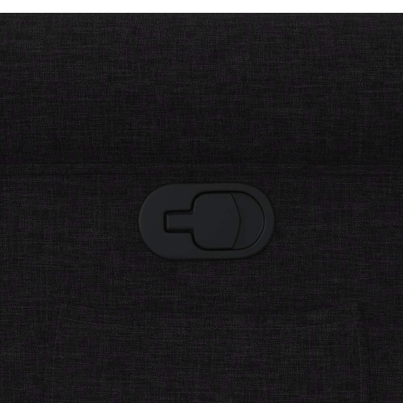 vidaXL atpūtas krēsls, atgāžams, melns audums