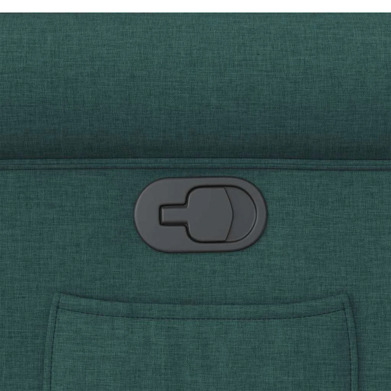 vidaXL atpūtas krēsls, atgāžams, tumši zaļš audums