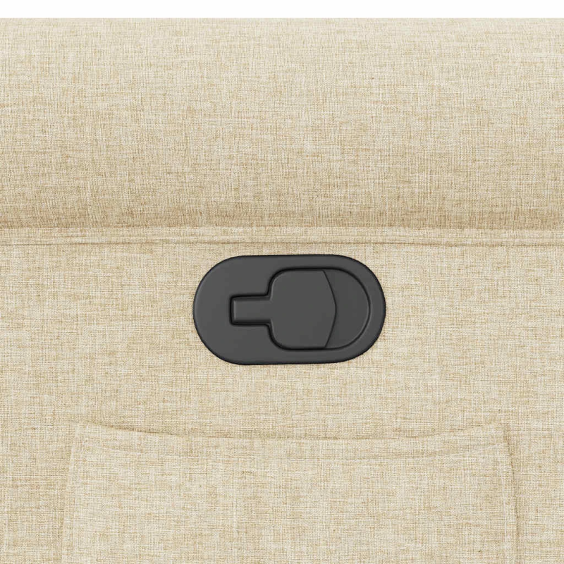 vidaXL atpūtas krēsls, atgāžams, krēmkrāsas audums