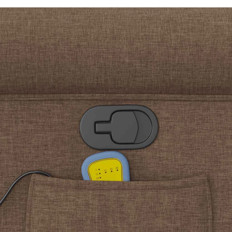 vidaXL masāžas krēsls, atgāžams, brūns audums