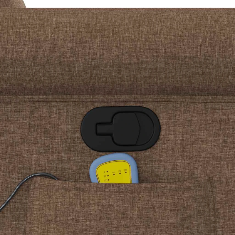 vidaXL masāžas krēsls, atgāžams, brūns audums