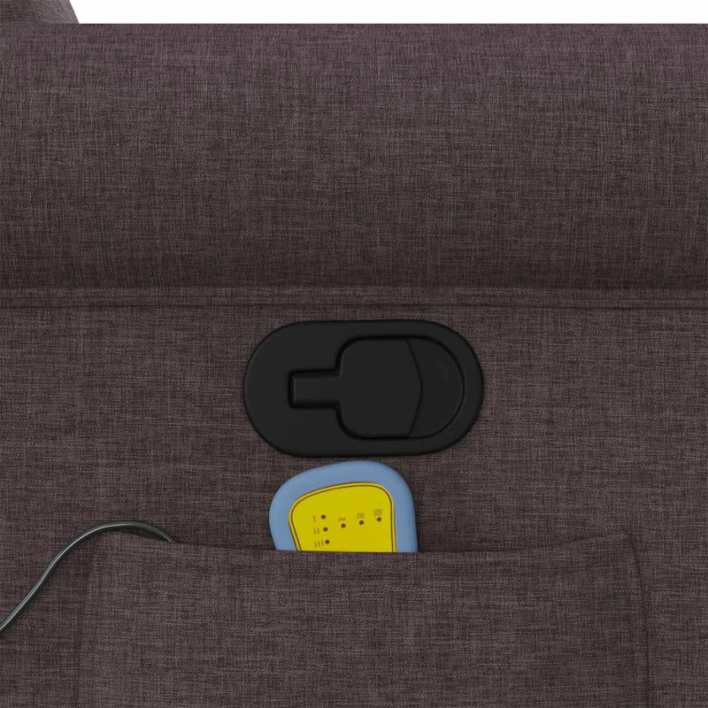 vidaXL masāžas krēsls, atgāžams, tumši brūns audums