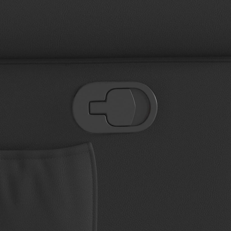 vidaXL atpūtas krēsls, atgāžams, spīdīgi melna mākslīgā āda