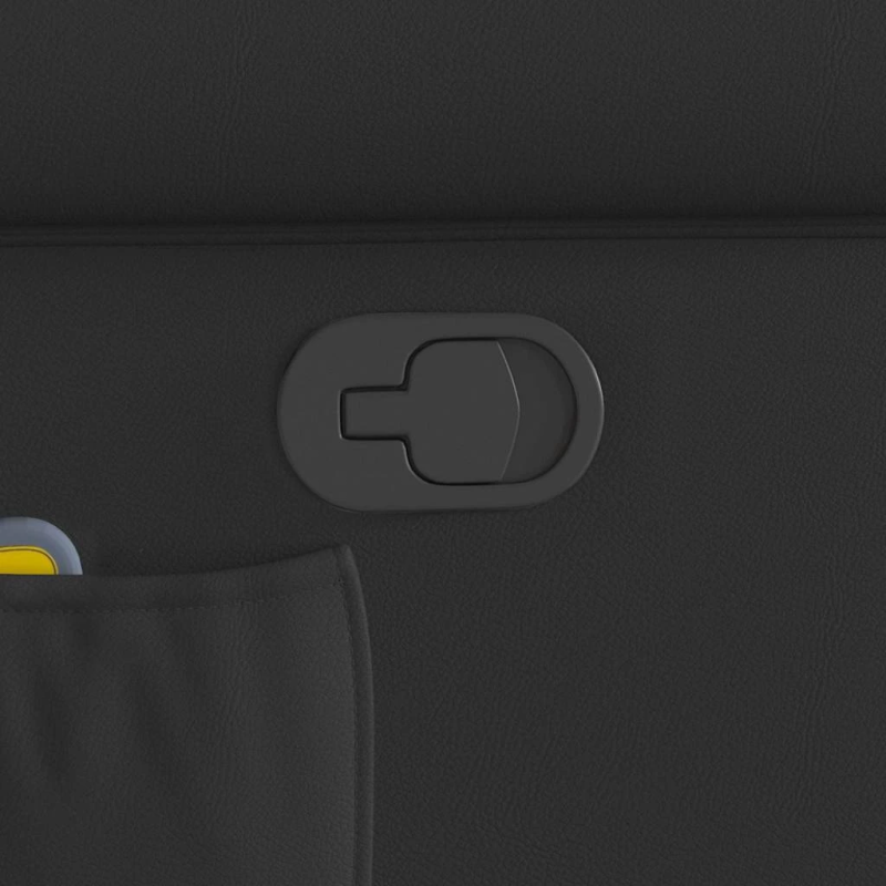 vidaXL masāžas krēsls, spīdīgi melna mākslīgā āda