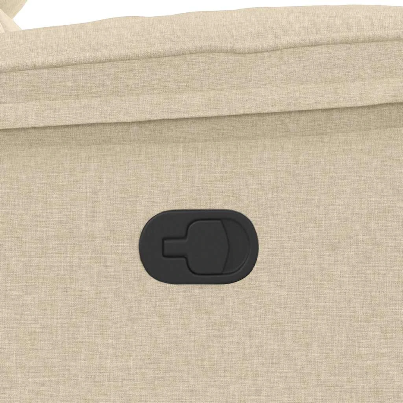 vidaXL masāžas krēsls, atgāžams, krēmkrāsas audums