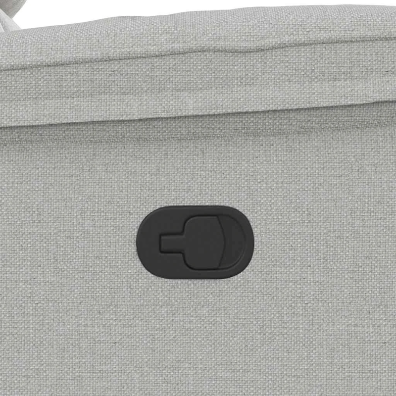 vidaXL masāžas krēsls, mākonis pelēks audums