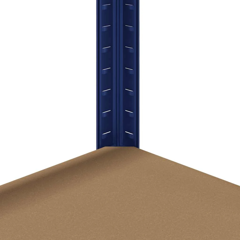 vidaXL 5-līmeņu plaukti, 4 gab., zils tērauds inženierijas koks