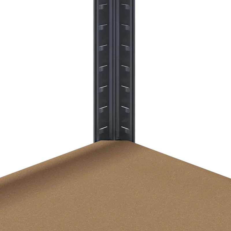 vidaXL 5-līmeņu plaukti, 4 gab., pelēks tērauds inženierijas koks