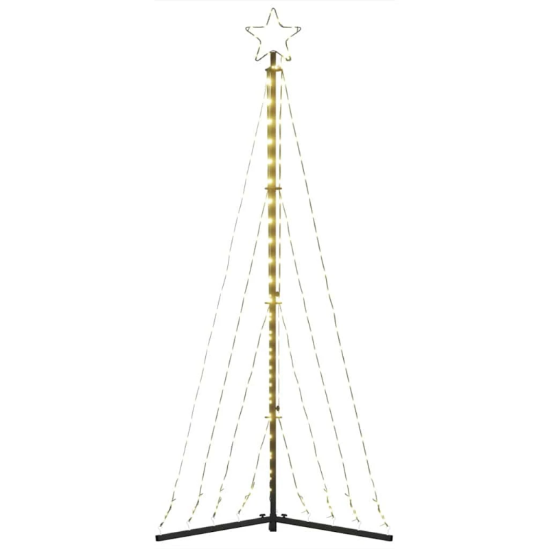 vidaXL LED Ziemassvētku eglīte 339 LED Silti Balta 182 cm