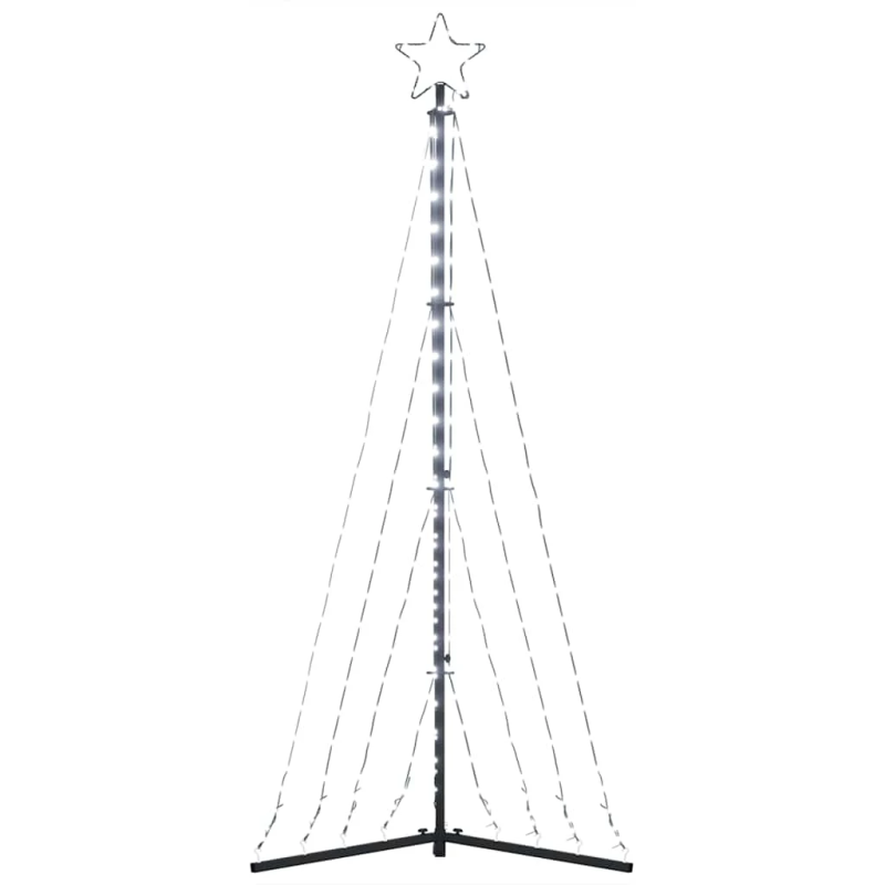 vidaXL LED Ziemassvētku eglīte 339 LED auksti balts 182 cm