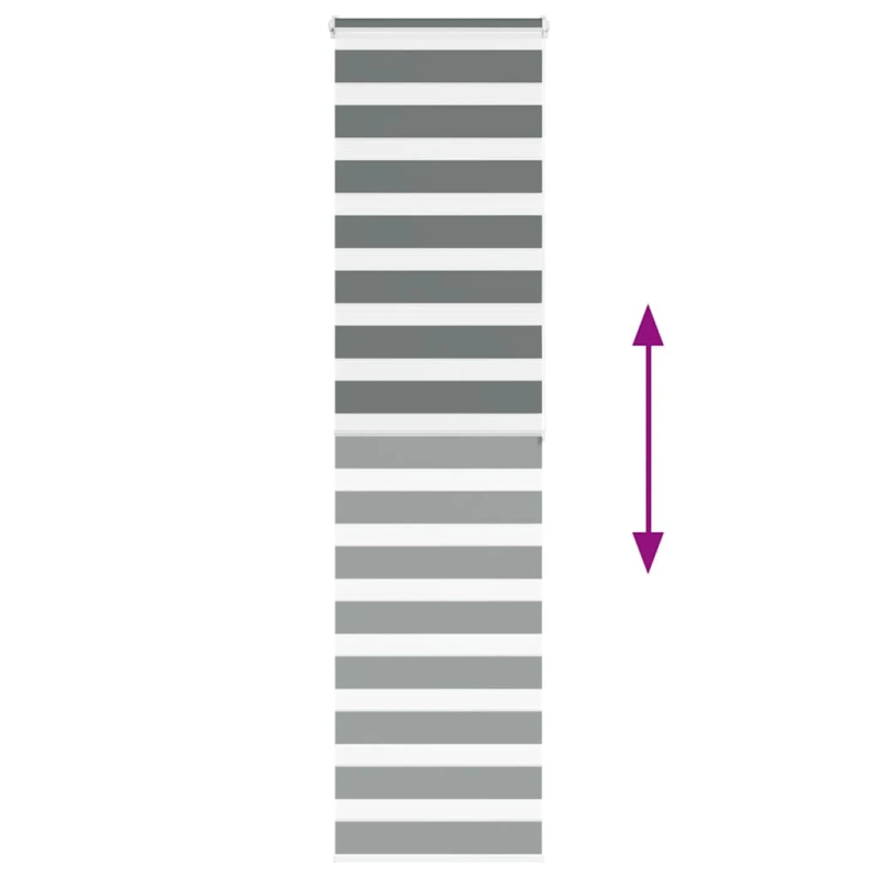 vidaXL žalūzijas zebra 65x200 cm auduma platums 60,9 cm poliesters