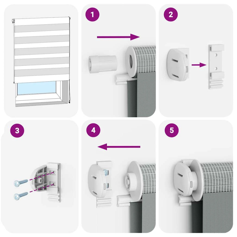 vidaXL žalūzijas zebra 90x230 cm auduma platums 85,9 cm poliesters