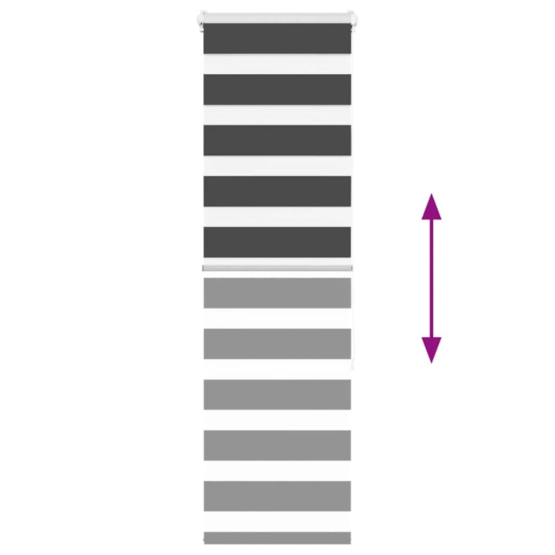 vidaXL žalūzijas zebra 45x150 cm auduma platums 40,9 cm poliesters