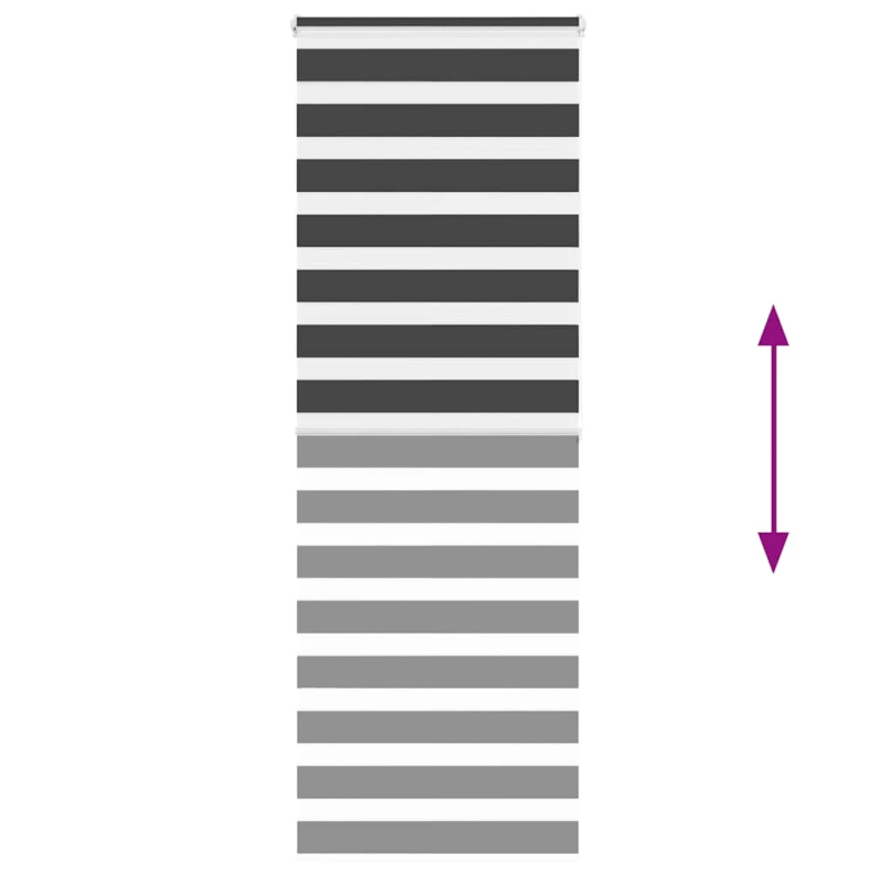 vidaXL žalūzijas zebra 75x200 cm auduma platums 70,9 cm poliesters