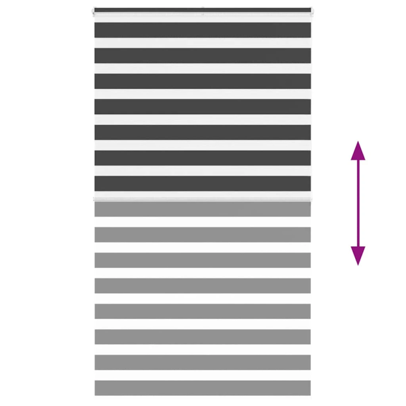 vidaXL žalūzijas zebra 130x200 cm auduma platums 125,9 cm poliesters