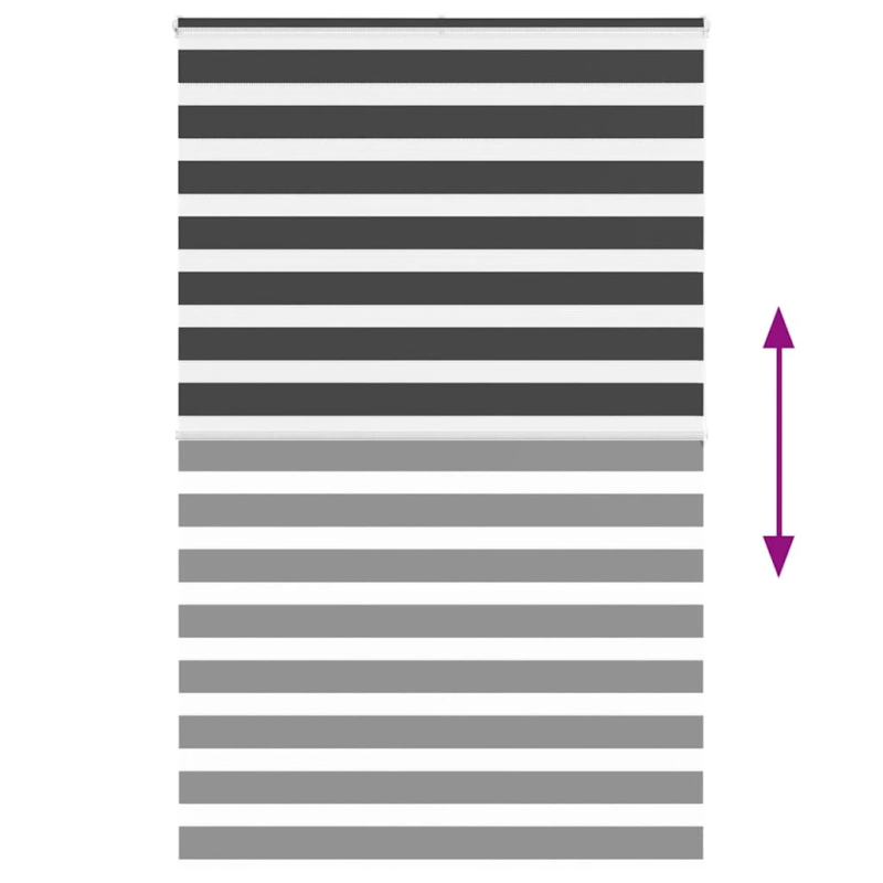 vidaXL žalūzijas zebra 140x200 cm auduma platums 135,9 cm poliesters
