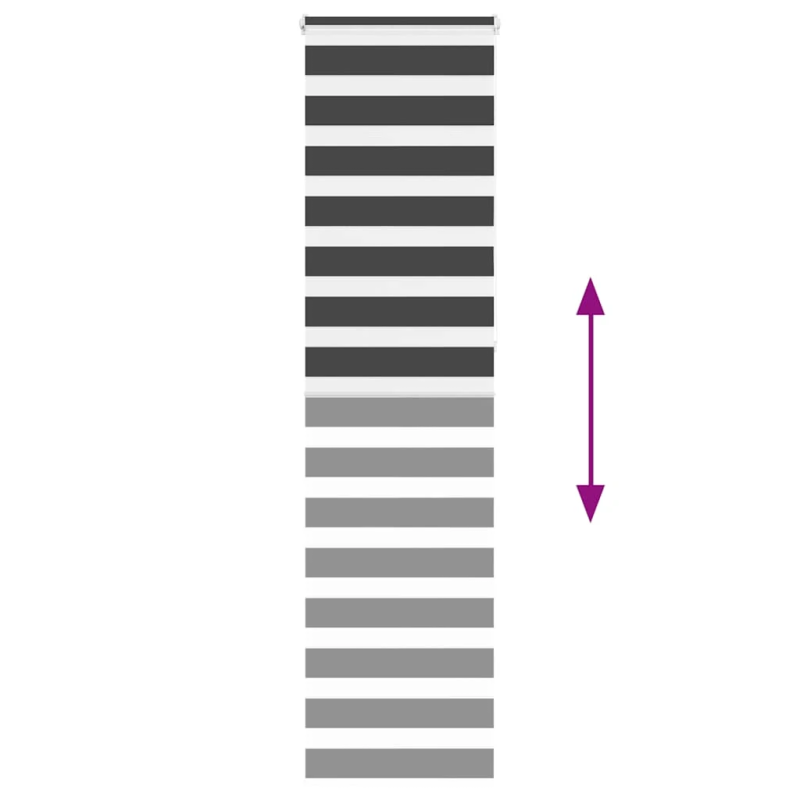 vidaXL žalūzijas zebra 50x230 cm auduma platums 45,9 cm poliesters