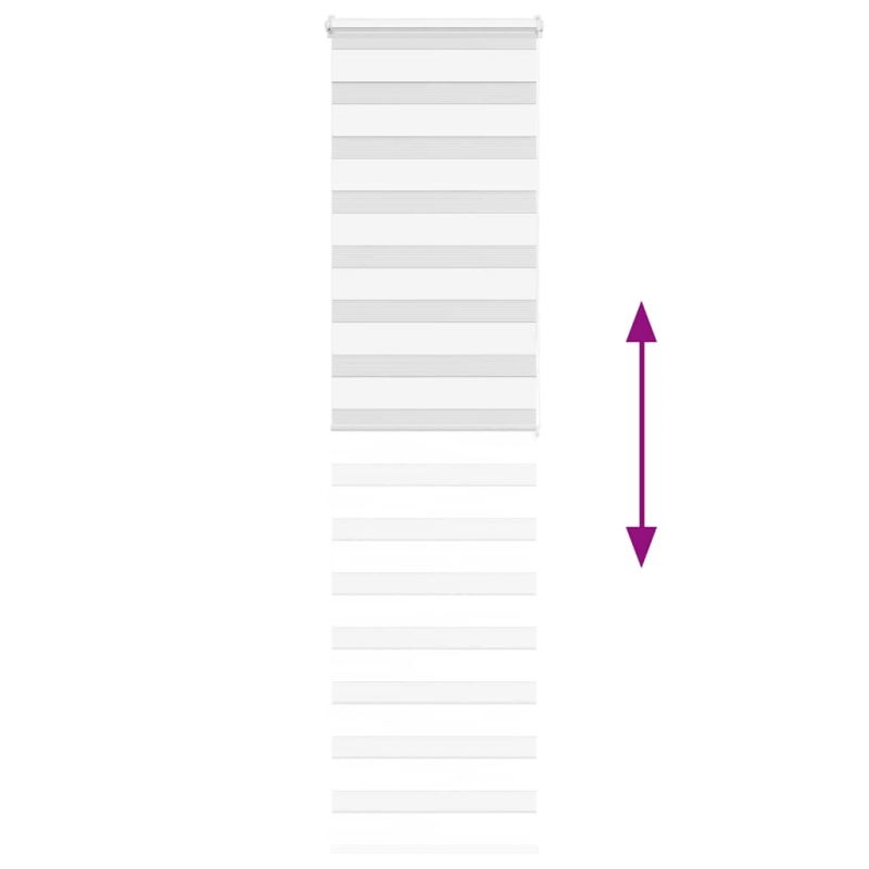 vidaXL žalūzijas zebra 65x200 cm auduma platums 60,9 cm poliesters