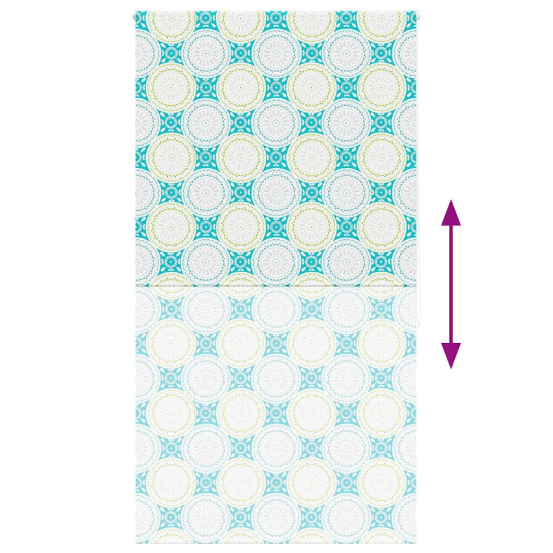 vidaXL rullo žalūzija dušai, 130x240 cm, auduma platums 126 cm