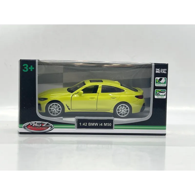 MSZ Die-cast BMW I4 M50 auto modelis mērogā 1:43