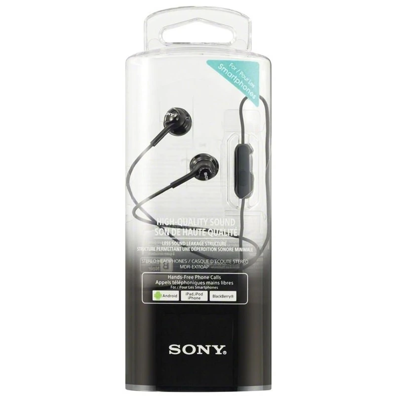 Austiņas Sony MDR-EX110AP Black